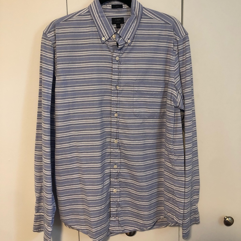 J Crew Striped Button Up